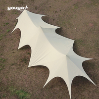 Tente extérieure de qualité supérieure 40-80 personnes trois visières grande tente extensible de luxe étanche en plein air Camping fête mariage pour événement