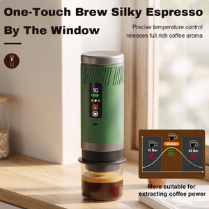 Factory New Portable <b>Espresso</b> Machine LED Display Fast Heating Battery Powered Travel Coffee Maker for Travel Camping Custom Log - Product Image 3