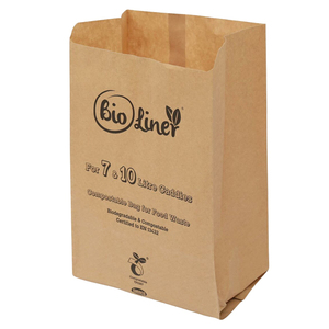 240l 120 l tin tie sos coffee kitchen compost fertilizzante imballaggio kraft compostabile sacchetto di carta per rifiuti alimentari per tortilla chips bin - Product Image 3