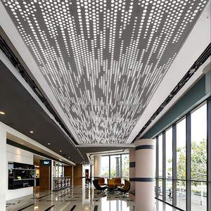 Hiện đại nghệ thuật kim loại Acoustic gạch Trần CE chứng nhận đấm tấm nhôm đục lỗ - Product Image 2