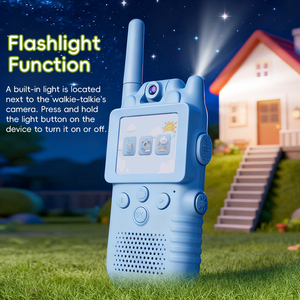Walkie Talkie Inalámbrico para Niños con Lente Giratoria de 180°, Captura de Fotos, Función de Linterna, <span class=keywords><strong>Juguete</strong></span> de Aventura para Campamento al Aire Libre, Regalo - Product Image 6