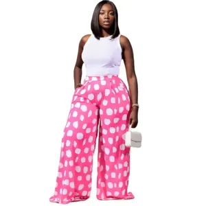 10808-MX95 imprimé africain grande taille lâche jambe large pantalons et pantalons longs pour femmes mode Sehe