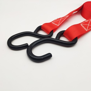 Sangle <span class=keywords><strong>à</strong></span> <span class=keywords><strong>cliquet</strong></span> en polyester de 1 pouce et 15 pieds, sangles d'arrimage <span class=keywords><strong>à</strong></span> <span class=keywords><strong>cliquet</strong></span>, ceinture de tension pour cargaison <span class=keywords><strong>avec</strong></span> <span class=keywords><strong>crochet</strong></span> en S enduit pour voitures, motos, bateaux - Product Image 2