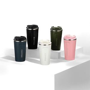 380ml 510ml Smart Temperature Display Eco-Friendly Stainless Steel Double Wall Vacuum <b>Coffee</b> Cup Leakproof Lid for Travel Office - Product Image 2