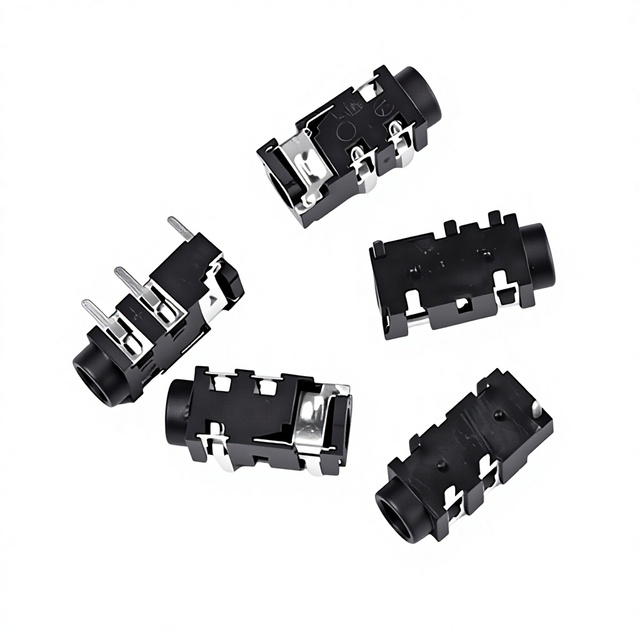 Audio Socket PJ3027A Audio Jack in Stock Wholesale 4-Pin Straight Plug 2 Fixed Pins
