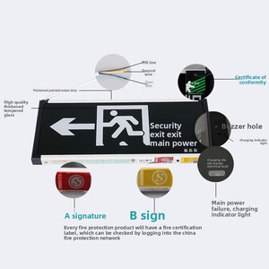 Señal LED <span class=keywords><strong>de</strong></span> Salida <span class=keywords><strong>de</strong></span> Emergencia para <span class=keywords><strong>Seguridad</strong></span> contra Incendios, Indicador Luminoso <span class=keywords><strong>de</strong></span> Evacuación, Señalización <span class=keywords><strong>de</strong></span> Pasaje <span class=keywords><strong>de</strong></span> Emergencia para Suelo, Modelo 61646 - Product Image 2