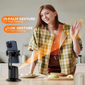 X P05 AI ไม้กันสั่นติดตามใบหน้า หมุนได้ 360 องศา รองรับ Cold Shoe สองช่อง ควบคุมด้วยท่าทาง ไม่ต้องใช้แอป ช่องเกลียว 1/4 นิ้ว สำหรับยึดโทรศัพท์ - Product Image 2