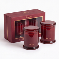 Vente en gros de pots en verre vides de luxe de 12 oz avec logo personnalisé, avec boîte, pour la fabrication de bougies, l'emballage de cadeaux et la décoration de la maison