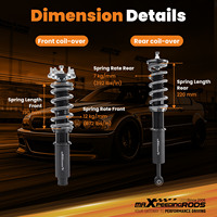 Kit de suspension coilover MaXpeedingrods T7 pour Honda Accord VII CM4 CM5 CM6 CM7 CM8 2003-2007 Inspire Acura TL Type-S Utilisation quotidienne