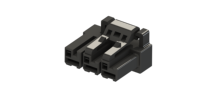 Connecteur de fil électrique noir à une rangée 1 circuit à pas de 10.16mm