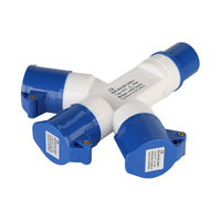 Prise industrielle multifonctionnelle, connecteur en T, type Y, IP44, étanche et anti-poussière, contact en cuivre 16A/32A, prise 380V