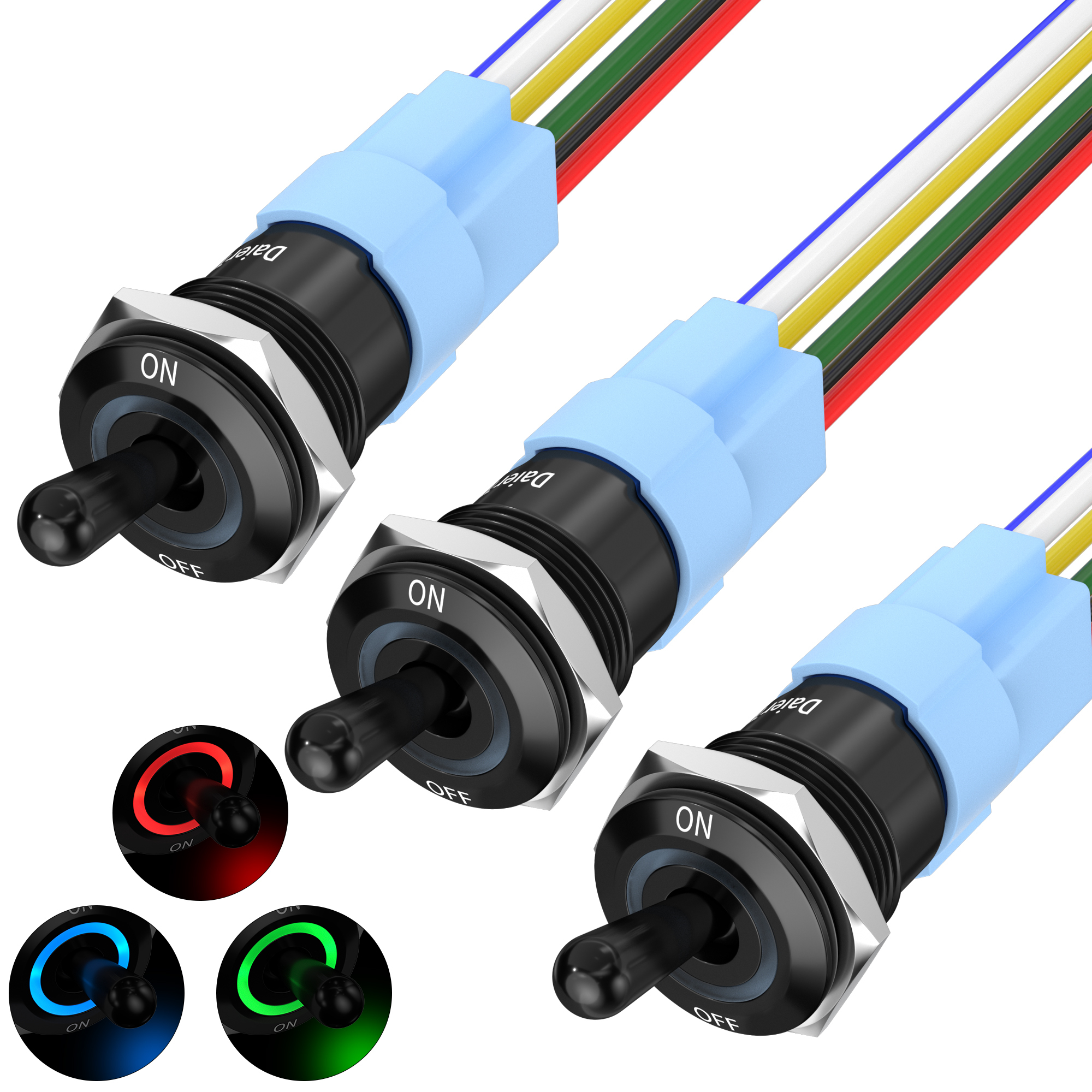 16MM 6ピン トグルスイッチ レトロ ラウンド IP67 防水 トグルスイッチ
