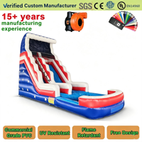 Toboggan aquatique gonflable en PVC de qualité commerciale avec piscine gonflable pour parc aquatique extérieur et jeux d'été