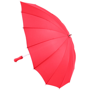 <span class=keywords><strong>Parapluie</strong></span> Souvenir de Mariage Droit Rouge en Pongee 190T, 105cm*16 baleines, <span class=keywords><strong>Forme</strong></span> Cœur, Manuel, Cadeaux d'Affaires, 16 Baleines, Tige en Alliage d'Aluminium - Product Image 2