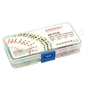 Conector de Cable Aislado Onewyu, 50 Piezas, Terminales de Crimpado de 0.5-6mm AWG22-16, Juego de Anillos de Soldadura en Caja - Product Image 3