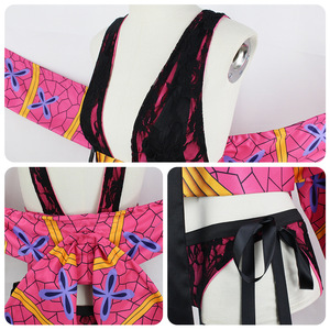 Disfraz de Cosplay de Daki de Sexto Grado de Upper Moon, Tela con Estampado Rosa, Traje de Juego de Rol de Anime - Product Image 4