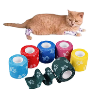 Bandage Cohésif Vétérinaire Amère PET CARE avec Protection des Doigts pour Chiens - Facile à Utiliser (Lot)