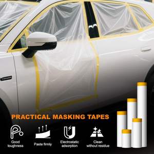 <span class=keywords><strong>Film</strong></span> de masquage pré-adhésif en plastique pour portes et sols - <span class=keywords><strong>Film</strong></span> protecteur pour la peinture des SUV et des camions - Product Image 2
