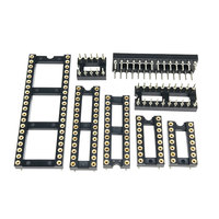 5PCS DIP-8 DIP14 DIP16 DIP18 DIP20 DIP24 DIP28 DIP32 DIP40 Soporte redondo para CI con orificio redondo, adaptador de soportes para CI DIP tipo soldadura