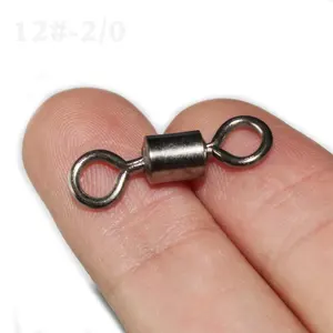 8-character ring 12#-2/0# customized fishing barrel bearing rolling american snap link swivels