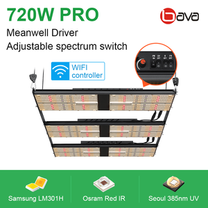 BAVA uv interruptor luz lm301h v3 oslon 660nm rojo lejos rojo 720w lleno espectro led 5x5 crecer luces - Product Image 2