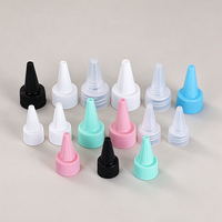 Bouchon à bec verseur blanc en PP 20-410, à visser, anti-déversement, en plastique, pour flacons cosmétiques