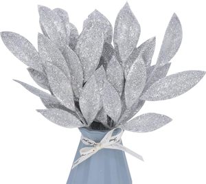 Décorations de table de <span class=keywords><strong>mariage</strong></span> en promotion, brindilles de Noël, feuilles artificielles scintillantes pour arbres - Product Image 4