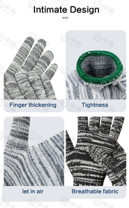 Guantes de Hilo de Algodón de Alta Calidad con Logotipo Personalizado, Venta al por Mayor en China, Guantes de Trabajo Industriales de Seguridad, Tejidos, Antideslizantes, con Puño Elástico de Cuero para Jardín - Product Image 5