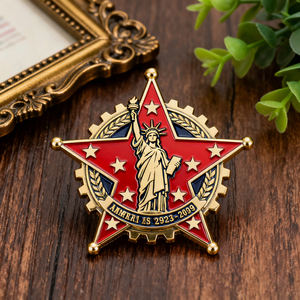 Broche en émail métallique personnalisée de fabrication en gros, plaquée or, logo personnalisé, souvenir, broche personnalisée, épingle à revers - Product Image 3