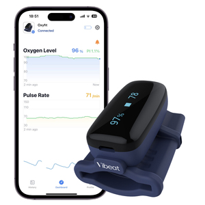 Wellue oxyfit ngón tay xung oximeters Bluetooth SpO2 cảm biến có thể sạc lại xung Oximeter với bộ nhớ - Product Image 1