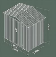 Abri de jardin 6x4 pieds le plus populaire, en métal, avec structure en acier, abri à outils, maisonnette de rangement extérieure personnalisée, abri utilitaire étanche pour jardin et maison