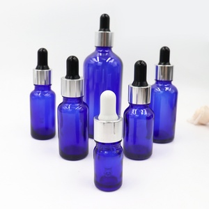 Botella de Vidrio Esmerilado Azul Vacía con Gotero para Aceite Esencial, Suministro de Fábrica, 5ml, 10ml, 15ml, 30ml, 50ml, 100ml - Product Image 1