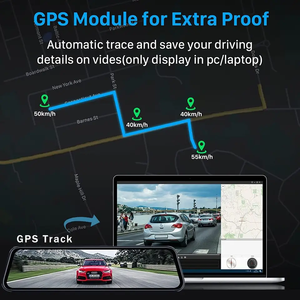 10 <span class=keywords><strong>inch</strong></span> 2 camera 1080p giám sát điểm mù Mô-đun GPS kẹp trên gương chiếu hậu ô tô - Product Image 3