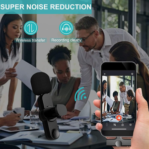 Micro Cài Ve Áo Không Dây, Micro Mini Cầm Tay, Cho Điện Thoại iPhone, Android, Phát Sóng Trực Tiếp Trên <span class=keywords><strong>Facebook</strong></span> - Product Image 3
