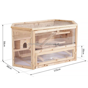 Gabbia di Lusso Personalizzata SDHC001 in Legno a Secchio per Criceti e Uccelli in Stile Lussuoso Confezionata in Scatola per la Vendita - Product Image 4