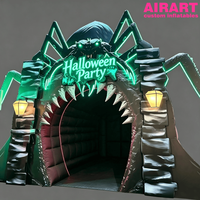 Arche gonflable personnalisée pour Halloween, pour l'entrée d'un événement festif, arche gonflable à LED en forme d'araignée pour accessoires de scène
