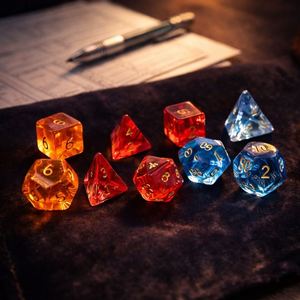 Creative 7Pcs 20 Sided High Quality Crystal Acrylic Polyhedral <b>Dice</b> <b>Set</b> for Keychain Necklace Pendant Jewelry Accessory <b>Dice</b> <b>Set</b> - Product Image 4