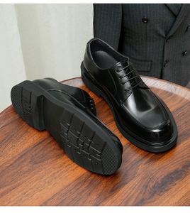 Zapatos Oxford de Negocios para Hombre, Elegantes y Modernos, con Cordones, Antideslizantes, de Cuero con Parches, Estilo Británico - Product Image 6