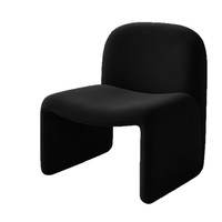 Fauteuil simple nordique en flanelle, multifonctionnel, pour la maison, le bureau ou le balcon, disponible en rouge vin, vert et jaune.