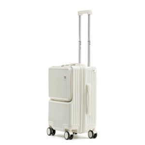 Equipaje con ruedas barato <span class=keywords><strong>Maleta</strong></span> de gran capacidad Equipaje de Apertura frontal ABS PC <span class=keywords><strong>Maleta</strong></span> de mano con ubicación de teléfono y portavasos - Product Image 2