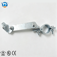 Ensemble de fixation de tuyaux sismiques UTT60, raccord anti-oscillation en acier galvanisé pour suspension de conduites industrielles