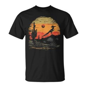 Camiseta Roadrunner Bird Desert Landscape Cactus Arizona Texas Nevada - Product Image 1