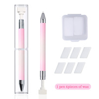 Stylo rotatif pour strass, adhésif, manche en plastique, dégradé, support de stylo, outil pour ramasser les strass, outil pour coller les strass