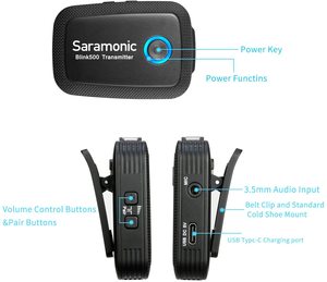 <span class=keywords><strong>Saramonic</strong></span> Blink500 B3 ระบบไมโครโฟนดิจิตอลไร้สาย Omni Lavalier สําหรับอุปกรณ์ iOS แบบฟ้าผ่า - Product Image 2