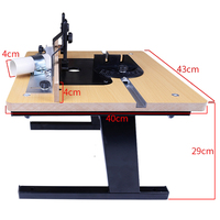 Petit établi pliable industriel pour le travail du bois Table de toupie en bois Mini bakélite Fraisage Flip Board pour machine de coupe électrique