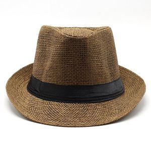 Sombrero Fedora de Paja Cubano Informal para Adultos, para el Verano, Playa, Sol, Venta al por Mayor Promocional - Product Image 5