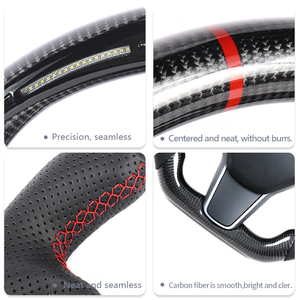 Volant en fibre de carbone pour Tesla Model Y S <span class=keywords><strong>X</strong></span> Model 3 YOKE 2017-2023 - Product Image 3
