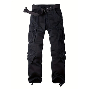 Pantaloni <span class=keywords><strong>Cargo</strong></span> da <span class=keywords><strong>Uomo</strong></span> Spessi per Fitness, Pantaloni Casual Mimetici Multi-Tasca in Cotone, Jogger <span class=keywords><strong>Cargo</strong></span> da Lavoro - Product Image 4