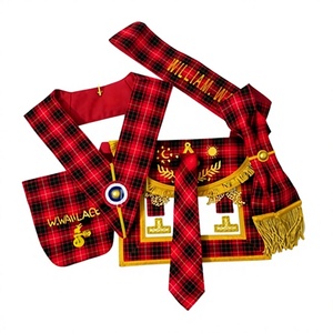 Scottish Rite WM Apron <b>Collar</b> Sash Tie Collection Pouch Complete Set - Product Image 1