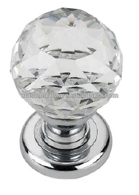 Perilla de puerta de mortaja de cristal transparente de 55mm de cromo pulido <span class=keywords><strong>para</strong></span> apartamentos - Product Image 2